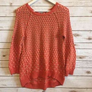 ANTHROPOLOGIE "MOTH" Orange Sweater size small